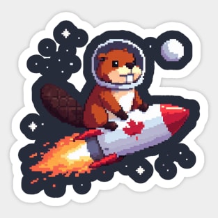 DA Rocket Beaver Sticker